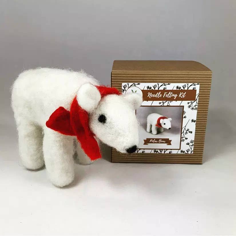 Polar Bear - Needle Felting Kit Without Foam