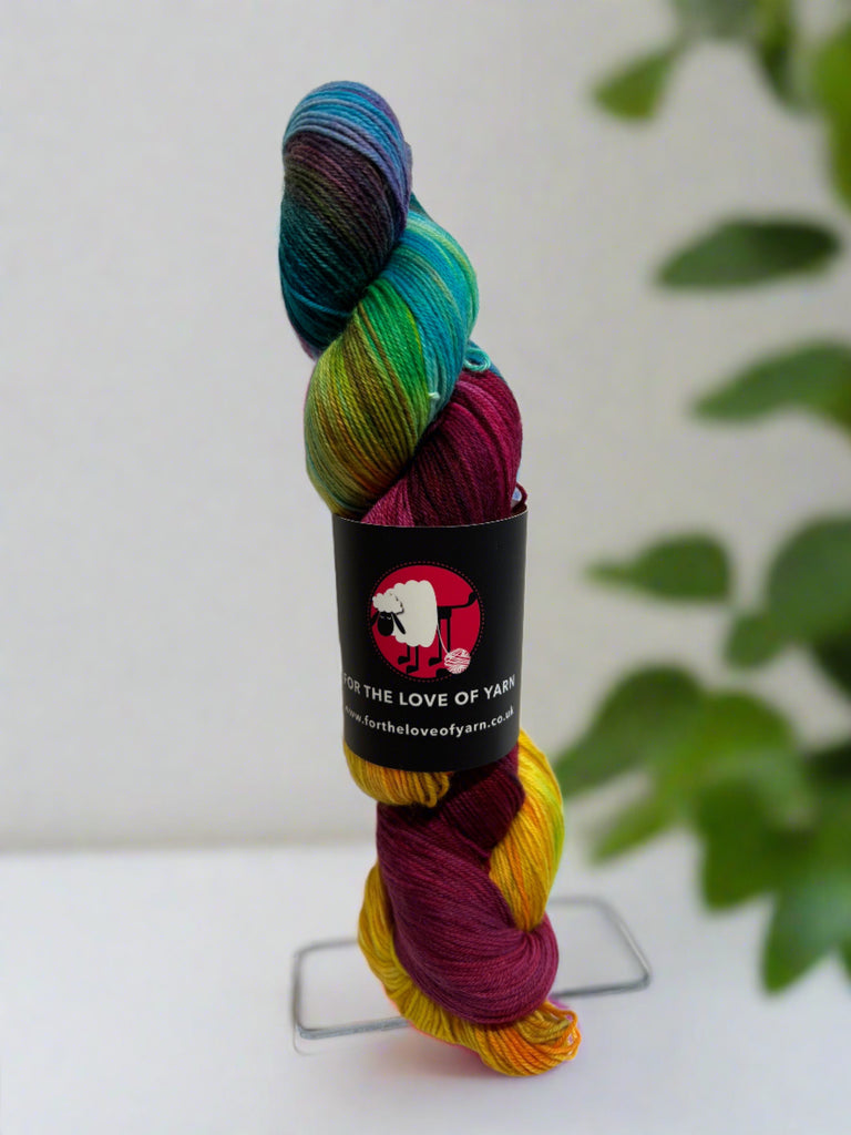 a multicoloured yarn - Merino and nylon mix. Craft and Canvas exclusive