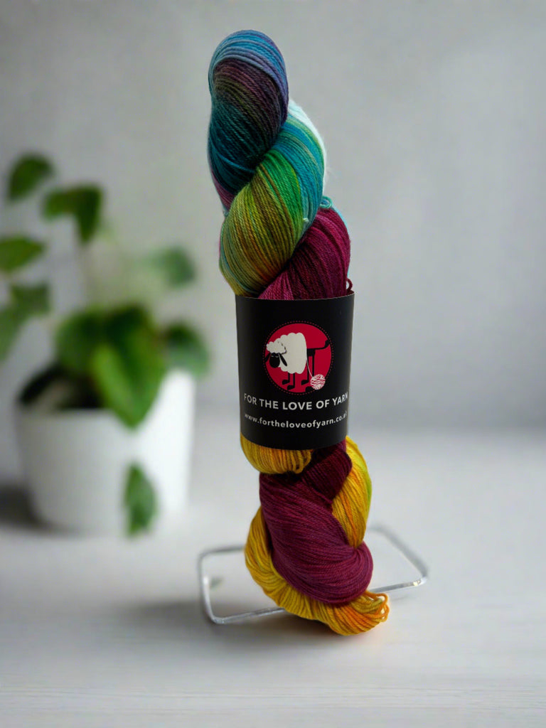 a multicoloured yarn - Merino and nylon mix. Craft and Canvas exclusive 