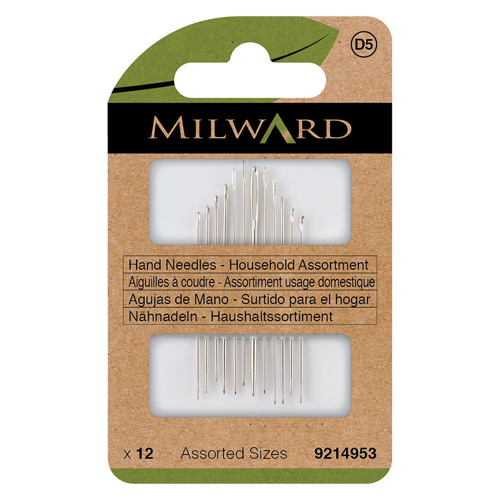Hand Sewing Needles Household Assorted: 12 Pieces - Craft and Canvas