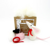 White Mouse - Needle Felting Kit